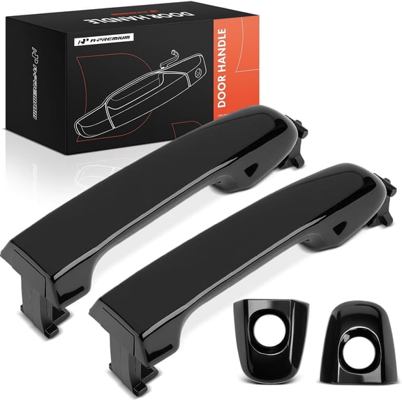 A-Premium Outside Exterior Door Handles with Keyhole Compatible with Toyota Camry 2012-2017, Textured Black, 2-PC Set, Front Driver and Passenger Side