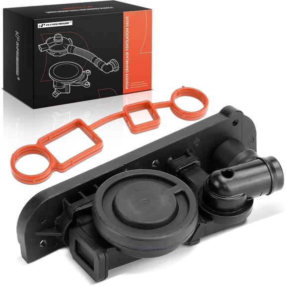 A-Premium PCV Valve Crankcase Vent Valve w/Gasket Kit Compatible with Volkswagen VW Jetta 2006, Passat 2008, Eos 2007-2009, GTI 2006-2008, 2.0L, Without Check Valve, Replace# 06F129101P