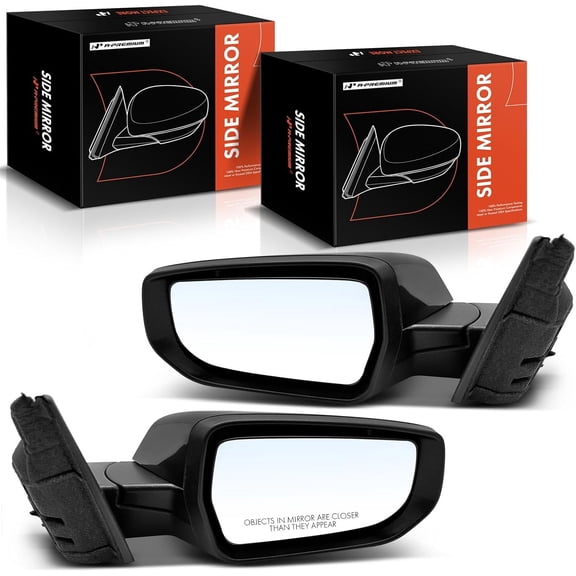 A-Premium Pair (2) Driver and Passenger Side Power Door Mirror - Compatible with Chevrolet Malibu 2016-2022 - Non-Heated Manual Folding Black Outside Rear View Mirror - Replace# 23372276