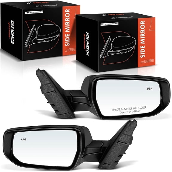 A-Premium Pair (2) Driver and Passenger Side Power Door Mirror - Compatible with Chevrolet Malibu 2019 2020 2021 2022 - Heated Manual Folding Black Outside Rear View Mirror w/Blind Spot Detection