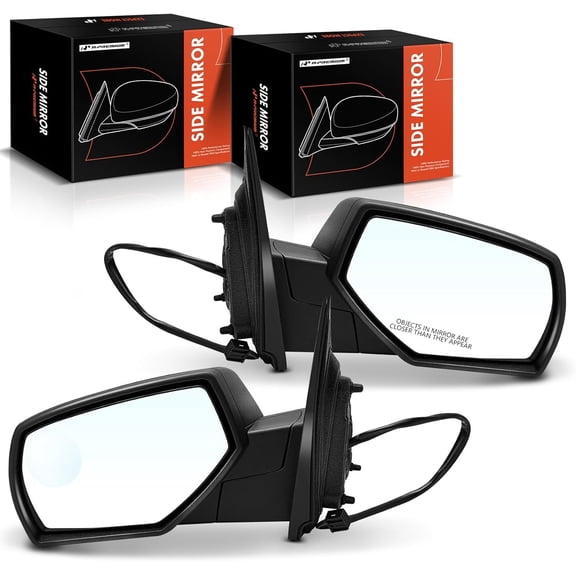 A-Premium Pair (2) Driver and Passenger Side Power Door Mirror - Compatible with Chevrolet Silverado 1500, Silverado 2500 3500 HD & GMC Sierra 1500, Sierra 1500 Limited - Heated Manual Folding