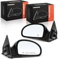 thumbnail image 1 of A-Premium Pair (2) Driver and Passenger Side Power Door Mirror - Compatible with Kia Spectra 2004-2009 - Heated Manual Folding Smooth Black Outside Rear View Mirror, 1 of 5