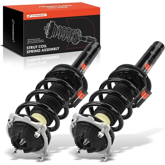 A-Premium Pair (2) Front Driver and Passenger Side Complete Strut and Coil Spring Assembly Compatible with Audi A6 2012-2018, A6 Quattro 2012-2018, A7 Quattro 2012-2018 3.0L
