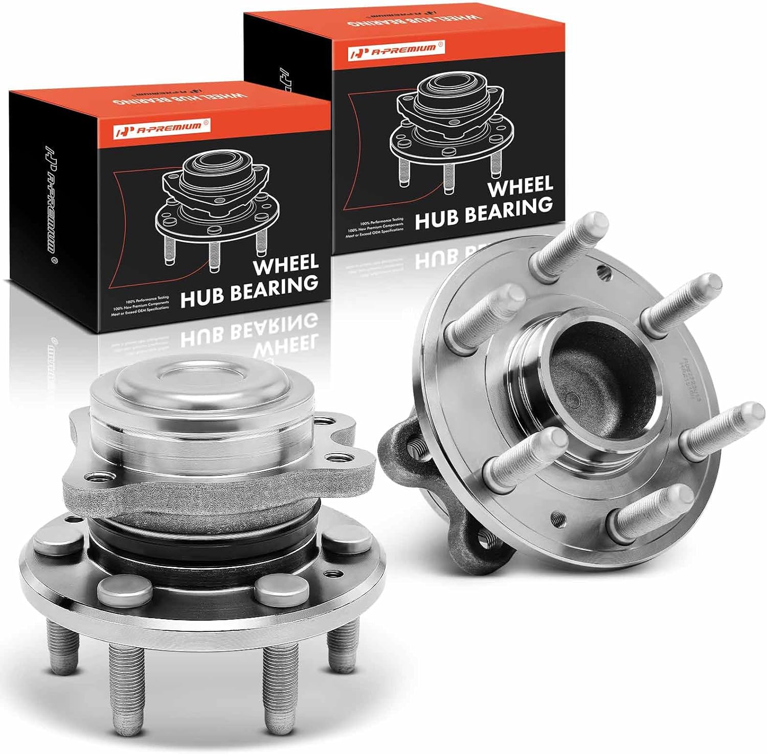 A-Premium Pair [2] Front Wheel Bearing Hub Assembly Compatible with Chevrolet Chevy Colorado GMC Canyon 2015 2016 2017 2018 2019 2020 RWD w/ABS 6-Lug