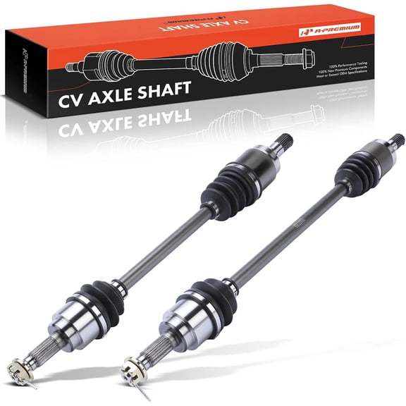 A-Premium Pair (2) Rear CV Axle Shaft Assembly Compatible with Honda Big Red 700 2009 2010 2011 2012 2013, 4x4 Models, Driver and Passenger Side, Replace# 42350-HL1-A01