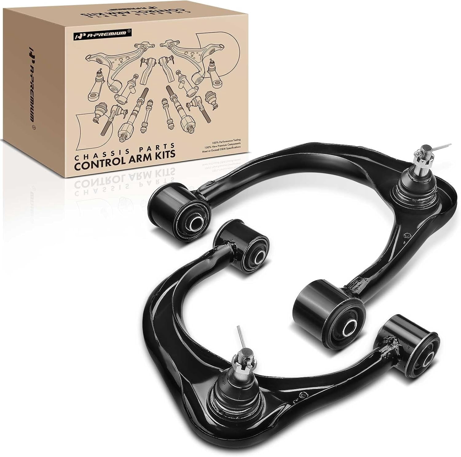 A-Premium Pair Front Upper Control Arm and Ball Joint Assembly Compatible with Toyota 4Runner 2003-2019 FJ Cruiser 2007-2014 Lexus GX460 GX470