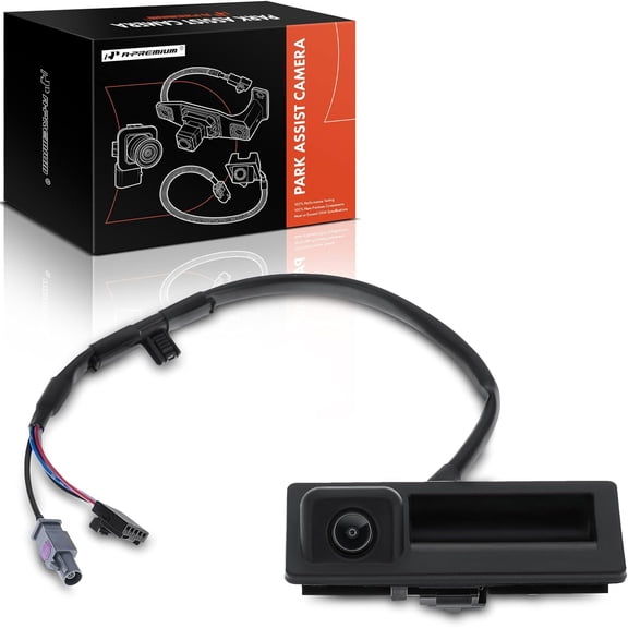 A-Premium Park Assist Camera Rear View Backup Reverse Camera Compatible with Select Volkswagen Models - 2017 2018 2019 Passat - Replace# 561827566D9B9