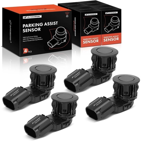 A-Premium Parking Assist Sensor Compatible with Toyota | Backup Sensor for RAV4 2014-2018, Tacoma 2015-2022, Tundra 2014-2021, with 6 Pins, 4-Pack, Replace# 89341-0C010, 89341-0C020