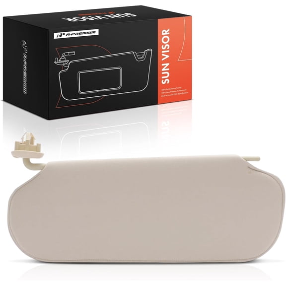 A-Premium Passenger Right Side Sun Visor Compatible with Chevrolet Express 1500, Express 2500 3500 4500 & GMC Savana 1500 2500 3500 4500, 1999-2021 - Beige Color - Replaces 84054696