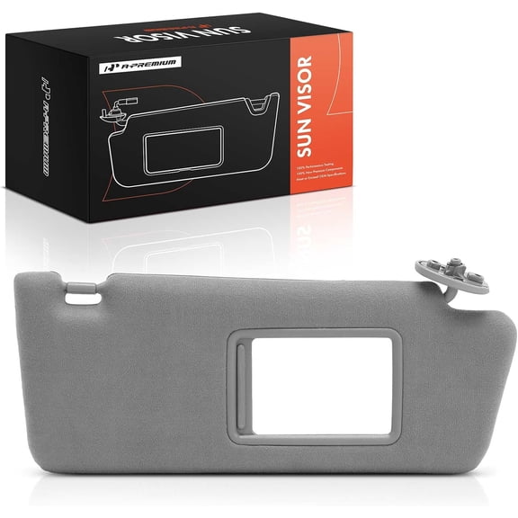 A-Premium Passenger Right Side Sun Visor Compatible with Toyota Tacoma 2005-2015 - with Vanity Mirror, With Sliding Extender, Gray Color - Replace 74310-04090-B1, 7431004090B1
