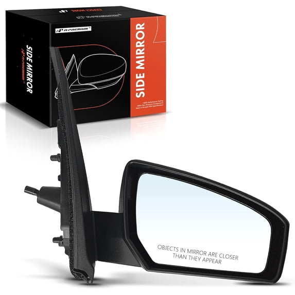 A-Premium Passenger Side Manual Door Mirror - Compatible with Nissan Sentra 2007 2008 2009 2010 2011 2012 - Non-Heated Manual Folding Black - Outside Rear View Mirror - Replace# 96301ET00E