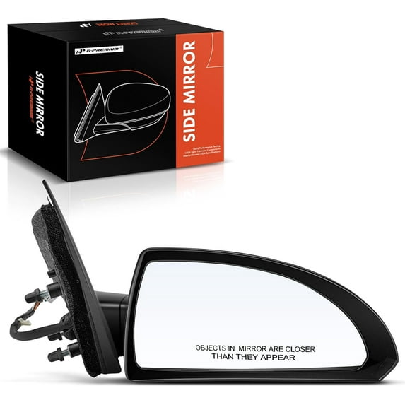 A-Premium Passenger Side Power Door Mirror - Compatible with Chevrolet Impala 2006-2013, Impala Limited 2014-2016 - Non-Heated Non-Folding Black Outside Rear View Mirror - Replace# 20759190