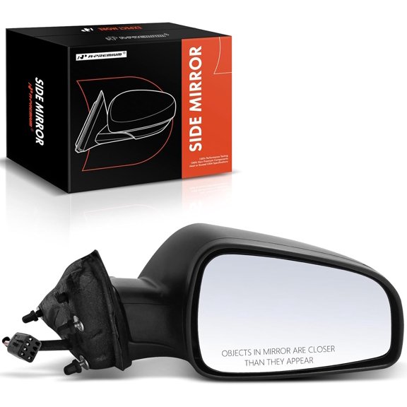 A-Premium Passenger Side Power Door Mirror - Compatible with Chevrolet Malibu 2008-2012 & Saturn Aura 2007-2009 - Heated Manual Folding Black Outside Rear View Mirror - Replace# 20893711