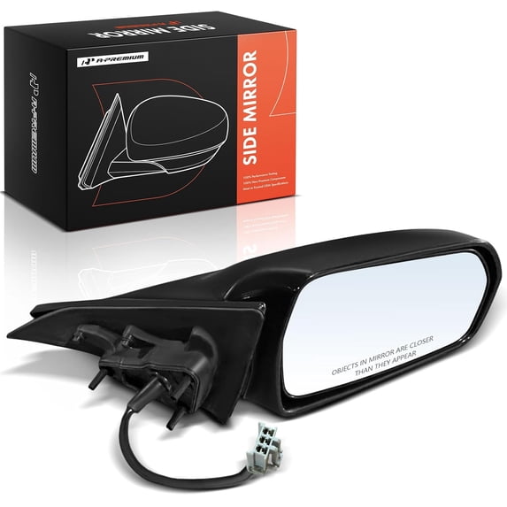 A-Premium Passenger Side Power Door Mirror - Compatible with Honda Accord 1998 1999 2000 2001 2002 - Non-Heated, Non-Folding, Black Outside Rear View Mirror