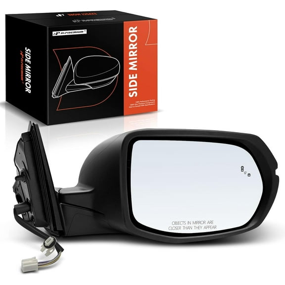 A-Premium Passenger Side Power Door Mirror - Compatible with Honda CR-V 2017-2022 - Heated Manual Folding Black Outside Rear View Mirror w/Turn Signal and Blind Spot Detection