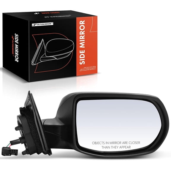 A-Premium Passenger Side Power Door Mirror - Compatible with Honda HR-V HRV 2016-2022 - Non-Heated Manual Folding Black Smooth Outside Rear View Mirror - Replace# 76208T7W305