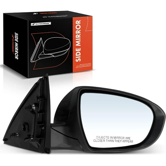 A-Premium Passenger Side Power Door Mirror - Compatible with Kia Optima 2012-2013 - Heated Power Folding Black Outside Rear View Mirror w/Turn Signal - Replace# 876204C020