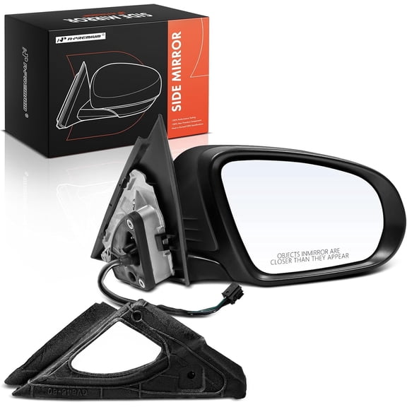 A-Premium Passenger Side Power Door Mirror - Compatible with Mercedes-Benz C180, C200, C250, C300, C350e, C400, C43 AMG, C450 AMG - Heated Manual Folding Black Outside Rear View Mirror w/Turn Signal