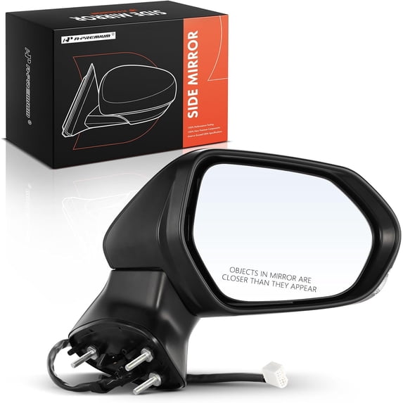 A-Premium Passenger Side Power Door Mirror - Compatible with Toyota Camry 2018-2022 - Heated Manual Folding Black Outside Rear View Mirror with Turn Signal - Replace# 8791006810