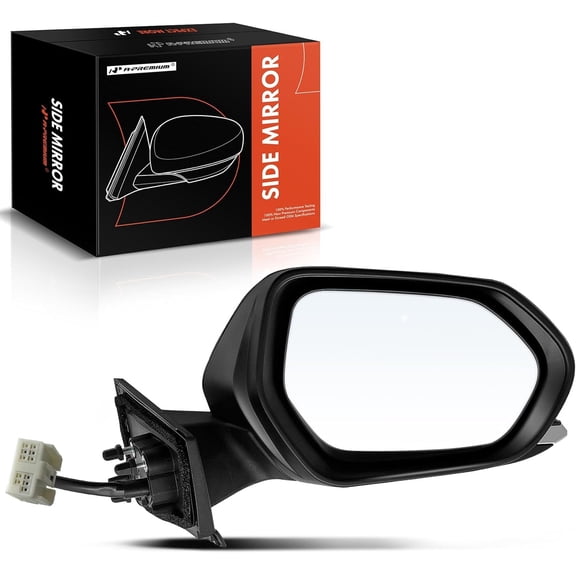 A-Premium Passenger Side Power Door Mirror - Compatible with Toyota Prius 2016-2020, Prius Prime 2017-2020 - Heated Manual Folding Black Outside Rear View Mirror - Replace# 87910-47530, 8791047530