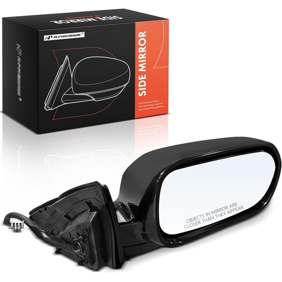 A-Premium Passenger Side Power Door Mirror - Compatible with Acura RSX 2004 2005 2006 - Heated Power Folding Smooth Black Outside Rear View Mirror