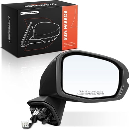 A-Premium Passenger Side Powered Door Mirror Compatible with Honda HR-V HRV 2023 - Non-Heated Manual Folding Smooth Black Outside Rear View Mirror - Replace# 762083W0A03