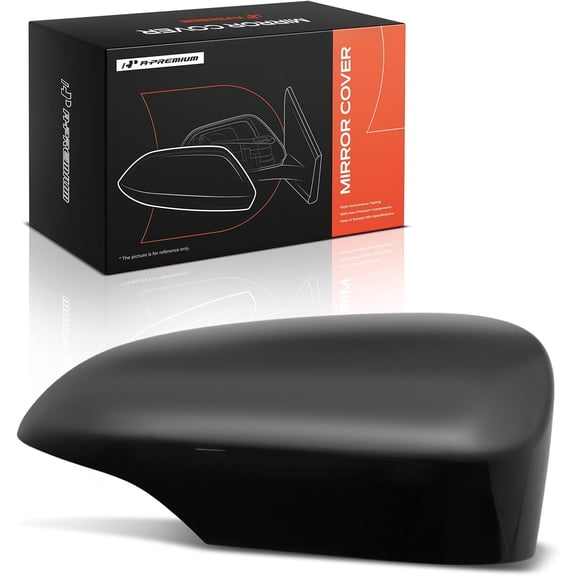 A-Premium Passenger Side Rearview Mirror Cover Cap - Compatible with Toyota C-HR CHR 2018 2019 2020 2021 2022 - Smooth Black, with Turn Signal Hole