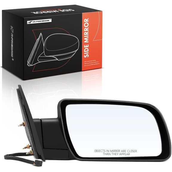 A-Premium Passenger Side View Mirror - Compatible with Chevy & GMC Models - Silverado Blazer C/K 1500 2500 3500 Tahoe Sierra Yukon - Power Non-Heated Manual Folding - Replace# 15764758 GM1321122