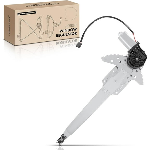 A-Premium Power Electric Window Regulator with Motor Replacement for Ford Bronco F Super Duty F-100 F-150 F-250 F-250 HD F-350 F53 F59 1980-1997 Front Driver Side