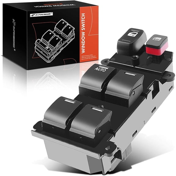 A-Premium Power Master Window Switch Compatible with Honda CR-V 2007-2011 Sport Utility, Front Left Driver Side, Replace # 35750SWAK01