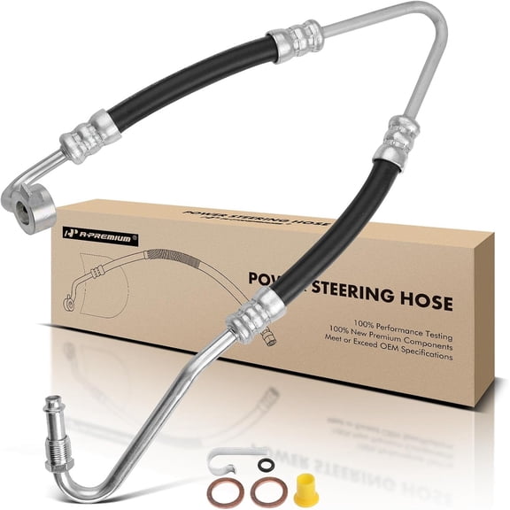 A-Premium Power Steering Pressure Hose Line Assembly Compatible with Audi Q7 2007 2008 2009, V8 4.2L, Pump To Gear/Rack Pinion