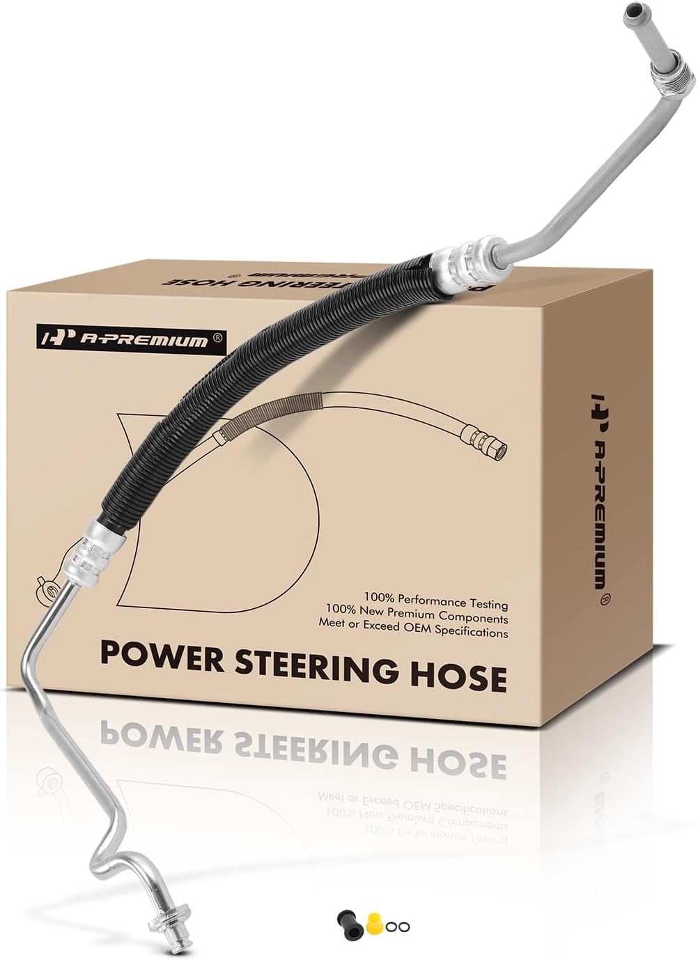 A-Premium Power Steering Hose Pressure Hose Line Assembly Compatible with Ford F-250 Super Duty/F-350 Super Duty 2017-2018, F-450 Super Duty/F-550 Super Duty 2017-2019, 6.7L, Hydroboost To Gear