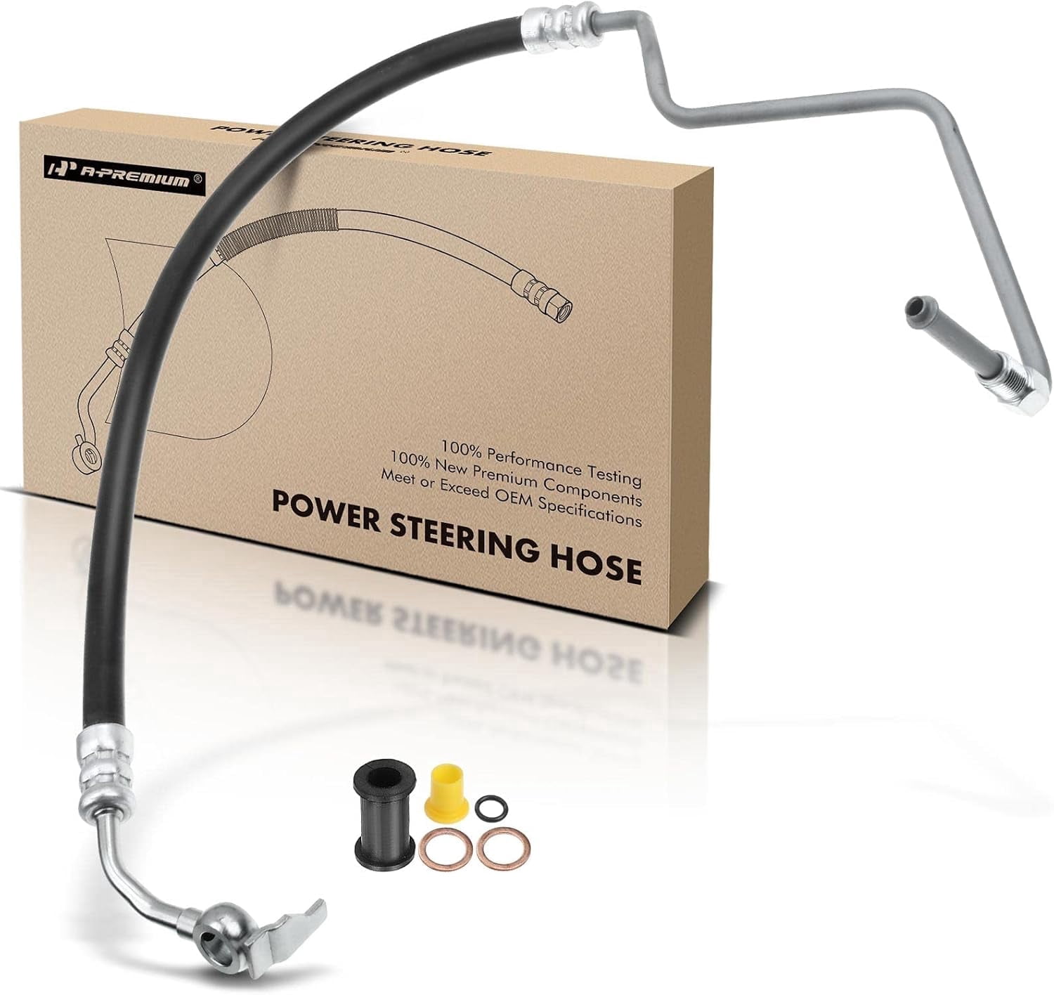 A-Premium Power Steering Hose Pressure Hose Line Assembly Compatible with Toyota Tacoma 2005-2015 V6 4.0L Pump To Gear/Rack Pinion Replace# 44410-04220