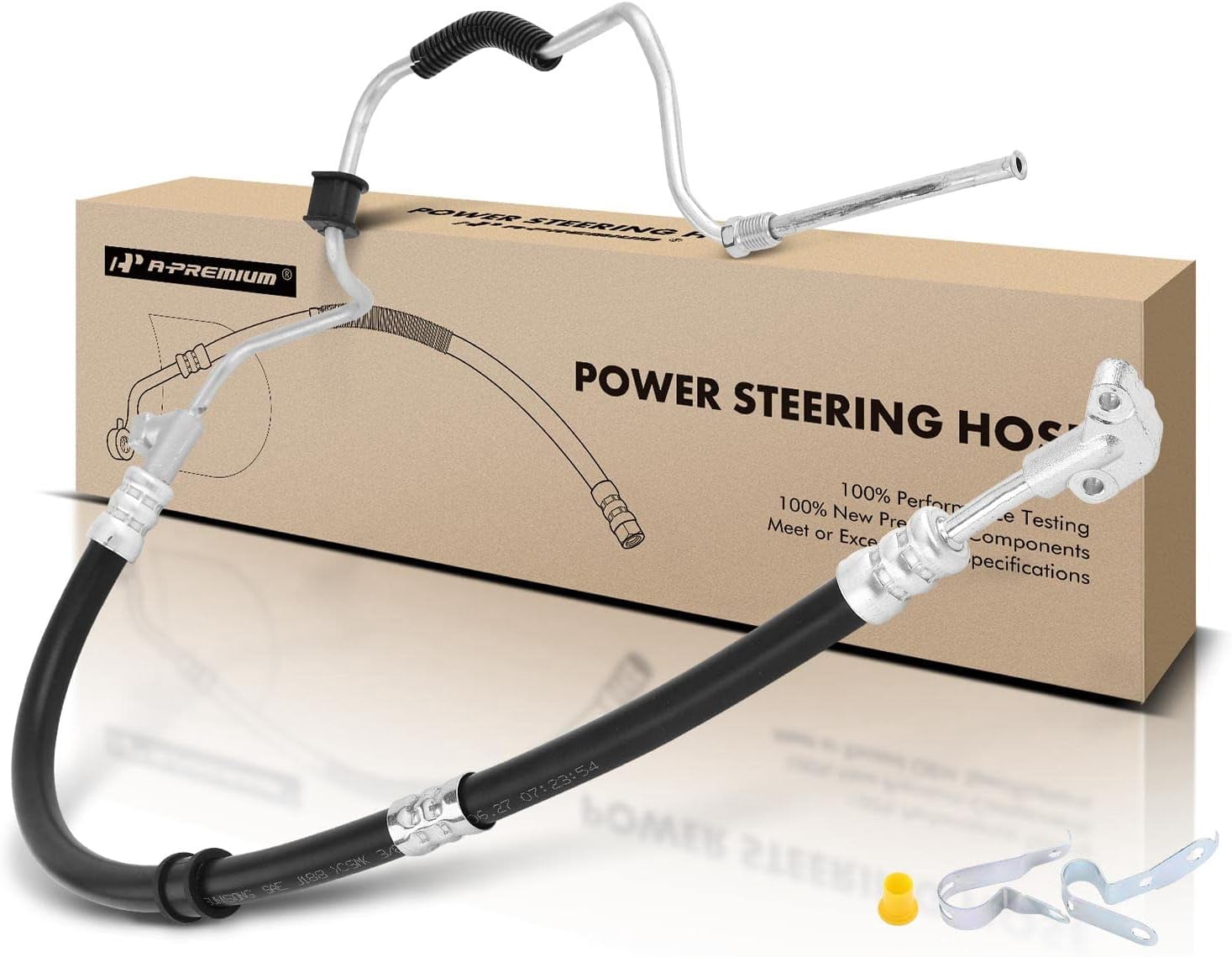 A-Premium Power Steering Hose Pressure Hose Line Assembly Compatible with Honda Pilot 2005-2008 V6 3.5L Pump To Gear/Rack Pinion