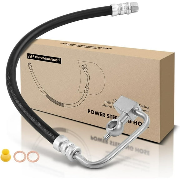 A-Premium Power Steering Pressure Hose Line Assembly Compatible with Infiniti Q60 2015, G35 2007-2008, G37 2008-2013, 3.5L 3.7L, GAS, with Washer & Bushing, From Pump