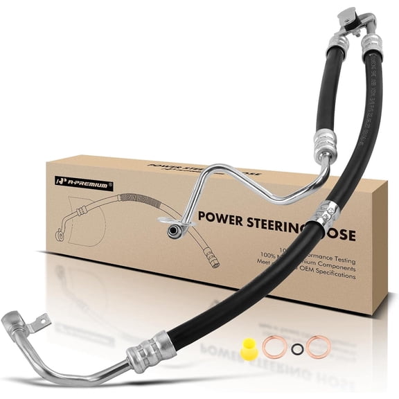 A-Premium Power Steering Hose Pressure Hose Line Assembly Compatible with Land Rover LR4 2010-2016 3.0L 5.0L Gas Pump To Gear/Rack Pinion