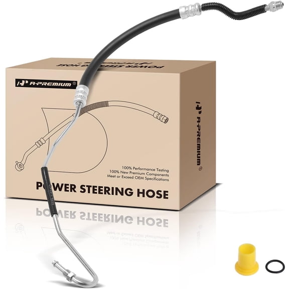 A-Premium Power Steering Hose Pressure Hose Line Assembly Compatible with Ford E-350 Club Wagon 2004-2005, E-350 Super Duty 2004-2010, 6.0L, Without Hydroboost, Pump To Gear/Rack Pinion