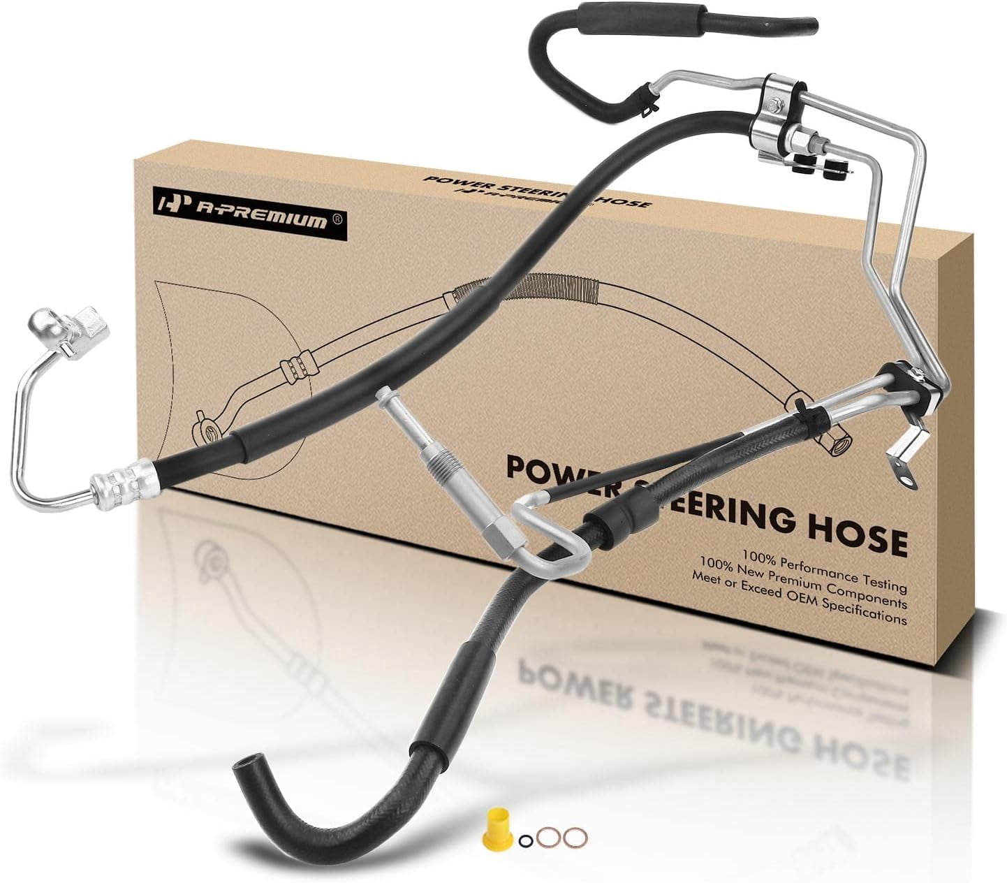 A-Premium Power Steering Hose Pressure & Return Hose Line Assembly Compatible with Infiniti M35 2006-2008 RWD Replace# 49710EH100, 49710EH10A