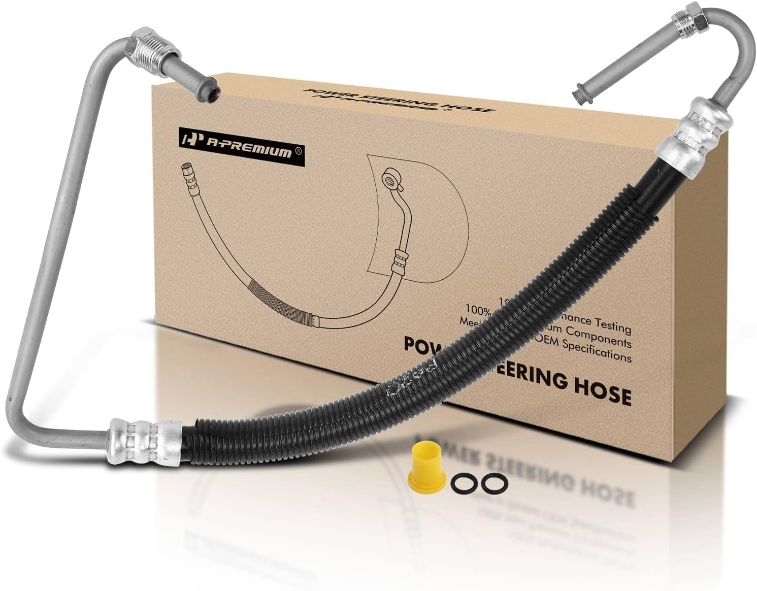 A-Premium Power Steering Pressure Hose Line Assembly Compatible with Chevrolet Blazer 1996-2005, S10 1996-2004 & GMC Jimmy 1996-2005, Sonoma 1996-2004 & Isuzu Hombre 1997-2000 & Oldsmobile Bravada