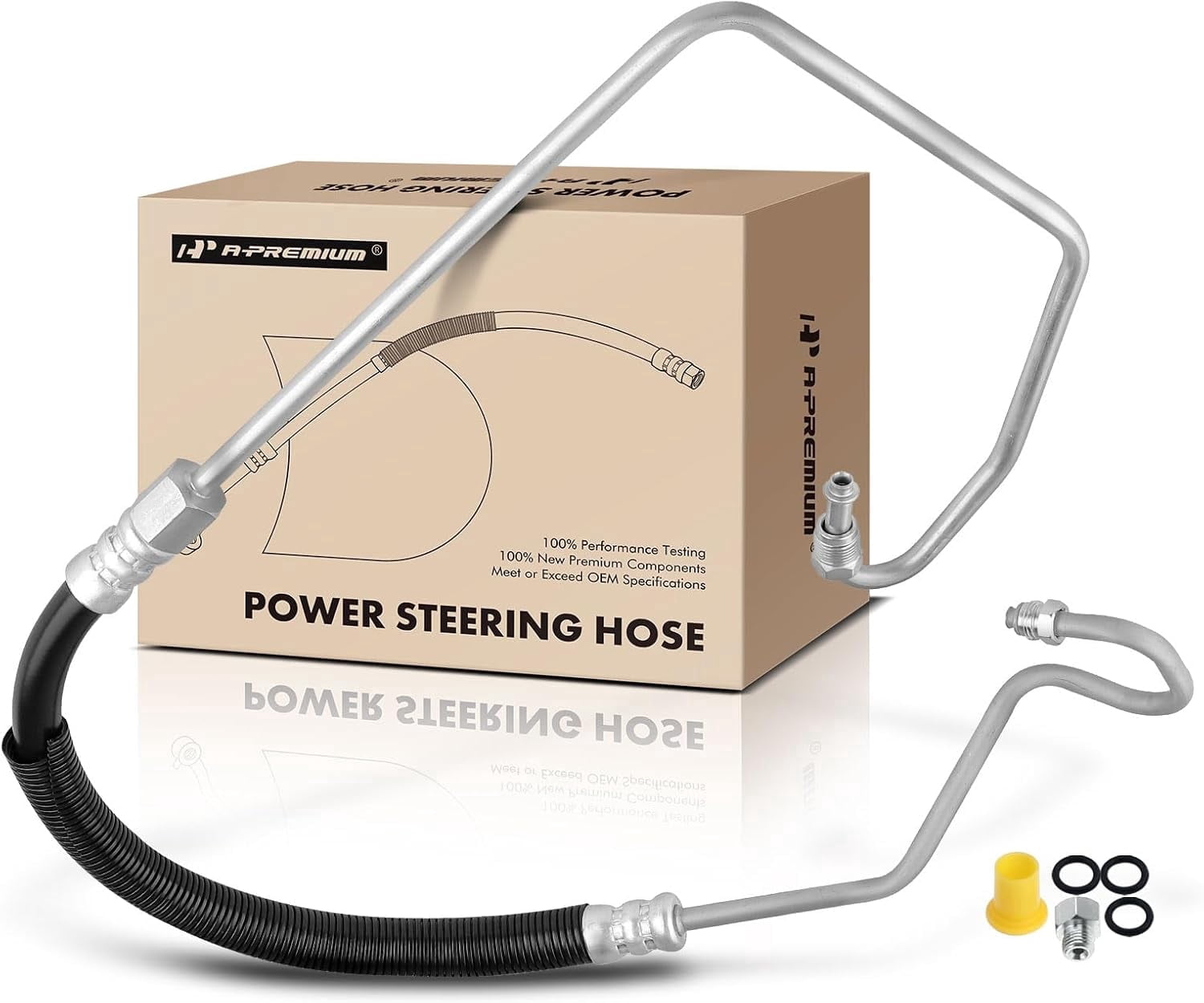 A-Premium Power Steering Pressure Hose Line Assembly Compatible with Chevrolet Express 1500 2006-2014, Express 2500 2006-2014, Express 3500/4500 & GMC Savana 1500, with O-ring, Pump to Rack/Gear