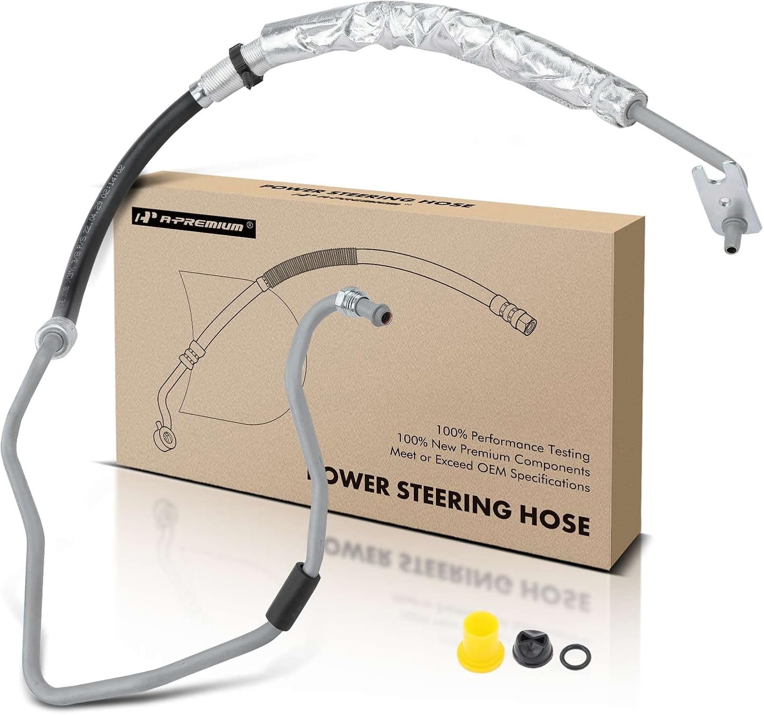 A-Premium Power Steering Pressure Hose Line Assembly Compatible with Chevrolet Malibu 2006-2010 & Pontiac G6 2006-2010 & Saturn Aura 2007-2008, 3.5L 3.9L FWD, Pump to Gear/Rack