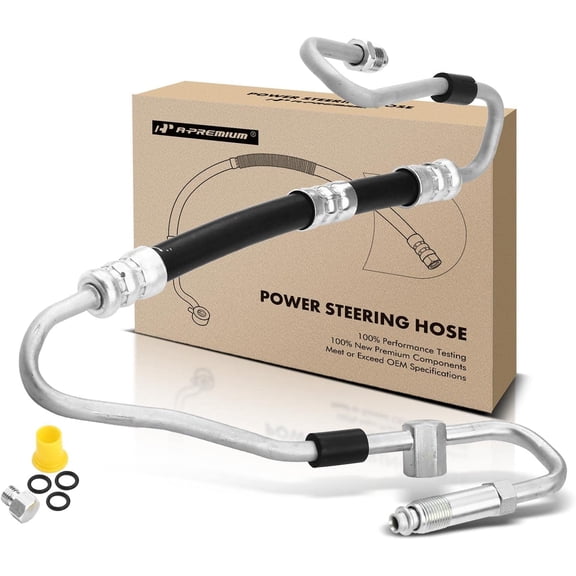 A-Premium Power Steering Pressure Hose Line Assembly Compatible with Dodge Ram 1500 2003, Ram 2500 3500 2003-2006, 5.7L 4WD, with O-ring, Pump To Gear