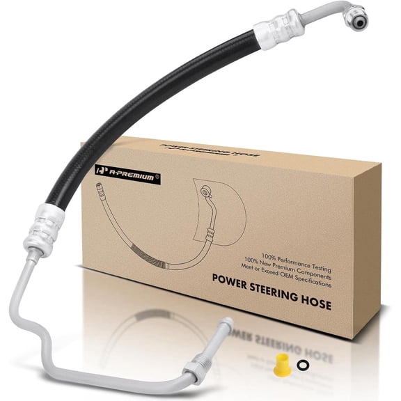 A-Premium Power Steering Pressure Hose Line Assembly Compatible with Ford Excursion 2000-2005, F-250 F-350 Super Duty 1999-2004, V8 5.4L, Pump To Rack/Gear