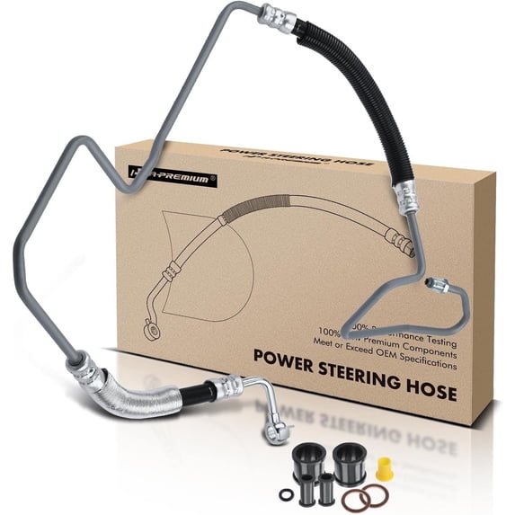 A-Premium Power Steering Pressure Hose Line Assembly Compatible with Lexus RX300 1999-2003, 3.0L Petrol, with Aluminum Foil Sheath & O-ring, Pump to Rack/Gear