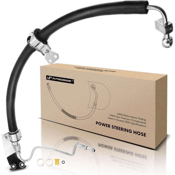 A-Premium Power Steering Pressure Hose Line Assembly Compatible with Nissan Altima 2007-2012, 2.5L, Pump To Rack, with O-ring & Bushing & Washer, Replace 49720JA000
