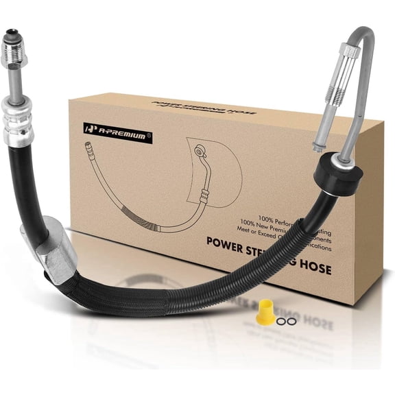 A-Premium Power Steering Pressure Hose Line Assembly Compatible with Ram 2500 3500 2014-2019, 4500 5500 2014-2018, 5.7L 6.4L, with O-ring