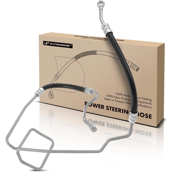 A-Premium Power Steering Pressure Hose Line Assembly Compatible with Volkswagen Beetle 2002 2003 2004 2005, L4 1.8L, GLS Sport Turbo, GLX Sport Turbo, Turbo S, Pump To Gear/Rack Pinion