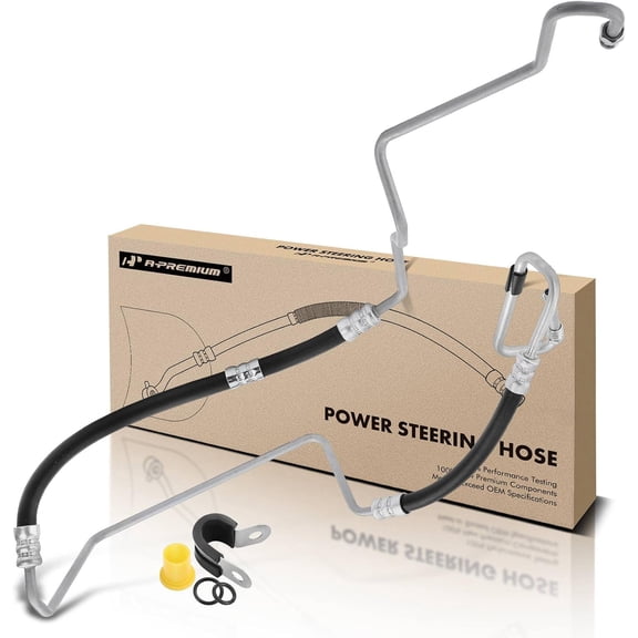 A-Premium Power Steering Pressure Hose Line Assembly Compatible with Volkswagen Jetta 2011-2013, Passat 2012-2014, Beetle 2012-2014, 2.5L, with O-ring, Pump To Rack/Gear