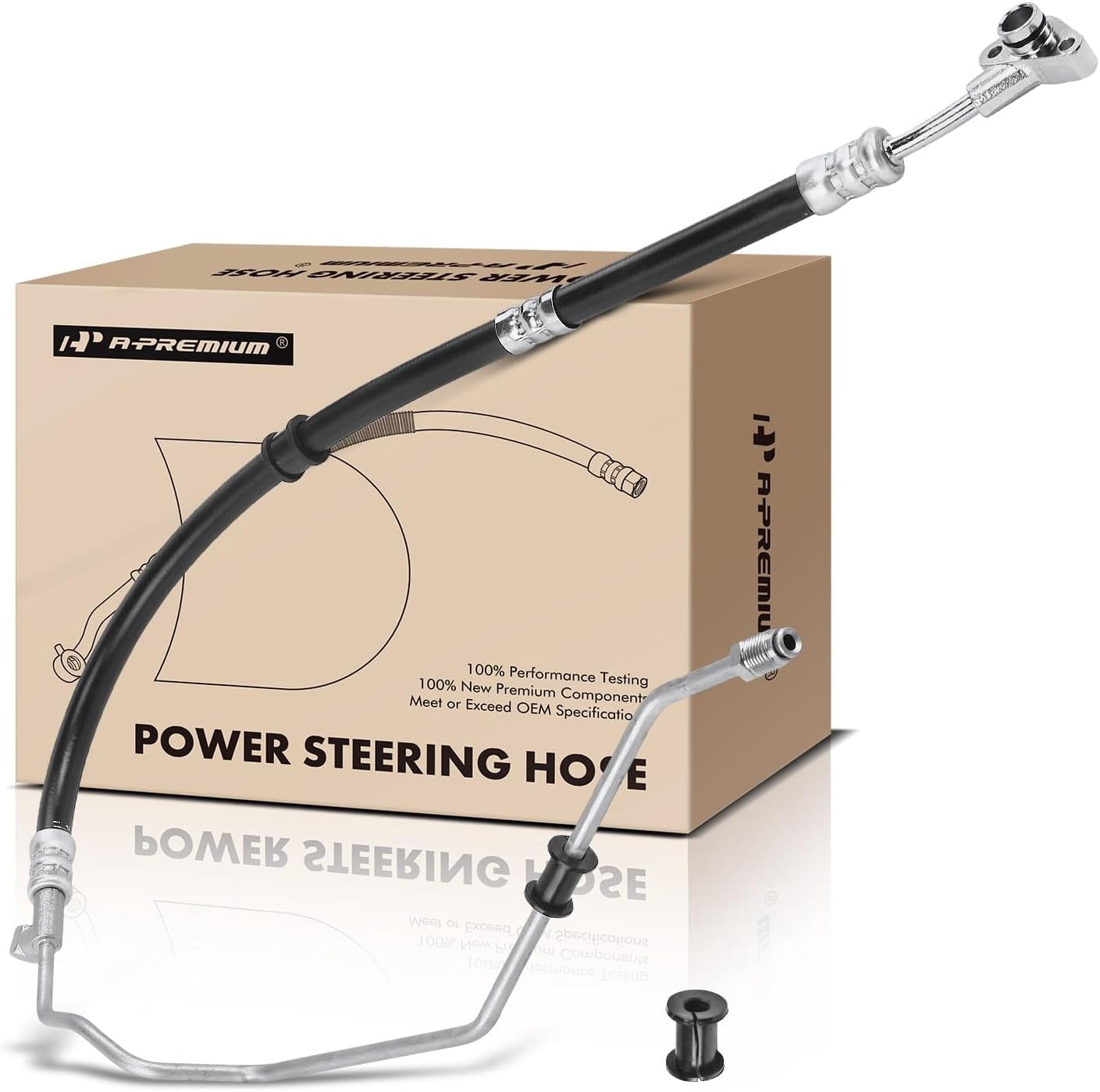 A-Premium Power Steering Pressure Hose Line Assembly Compatible with Acura MDX 2007 2008 2009, 3.7L, Pump to Rack/Gear