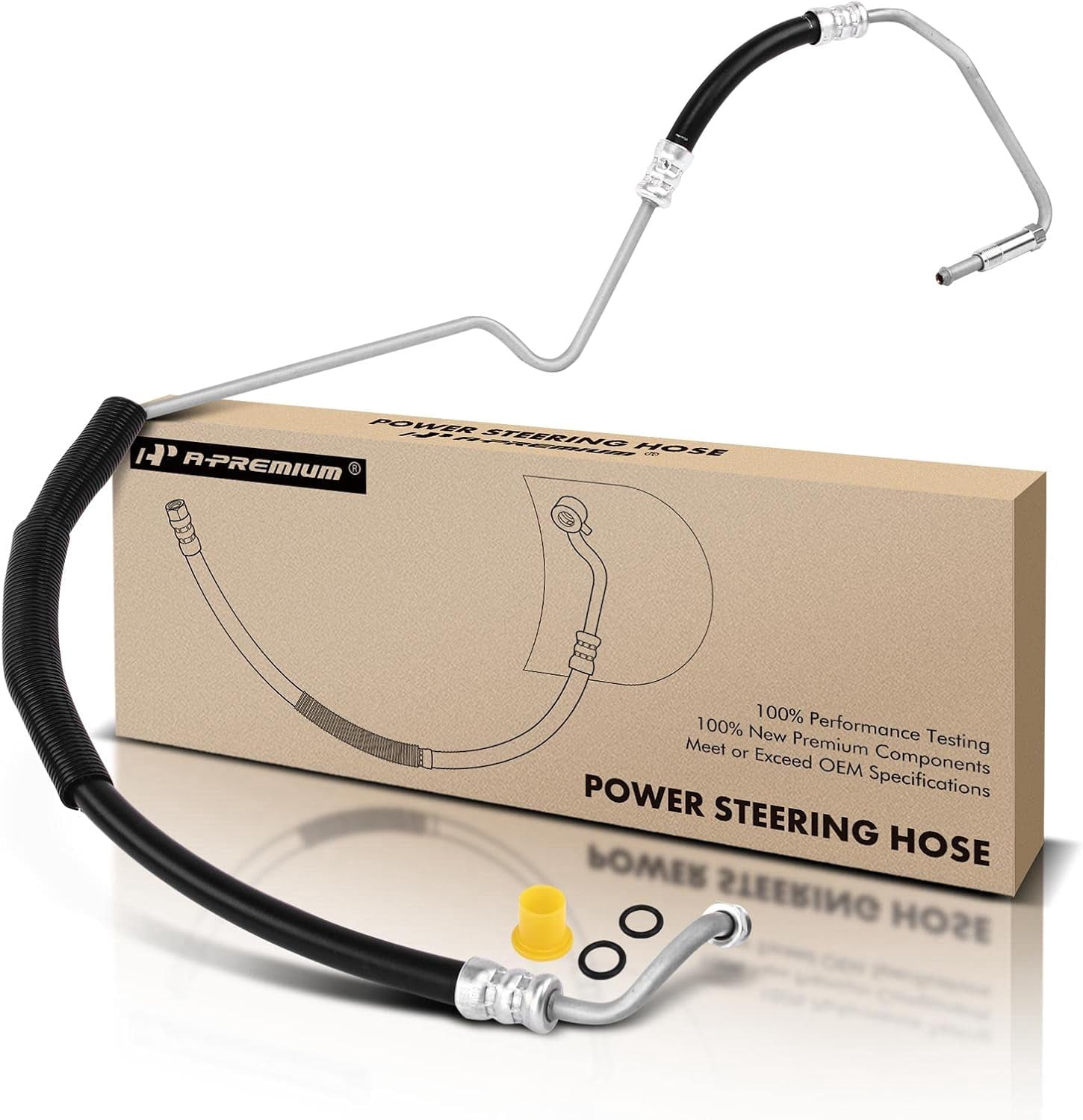 A-Premium Power Steering Pressure Hose Line Assembly Compatible with Cadillac DeVille 2000-2005 Seville 2000-2004 Oldsmobile Aurora 2001-2003